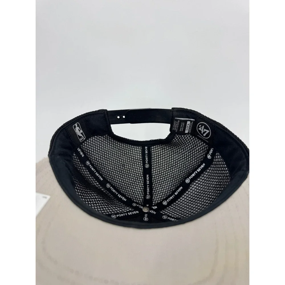 47 Brand Orlando Magic Snapback Hat Mens‎ Black White Space Dye Mesh Trucker Cap